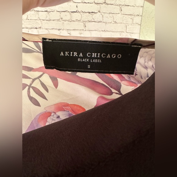 Akira Chicago size S dress floral maxi dress cinched waist with tie boho - Picture 4 of 4